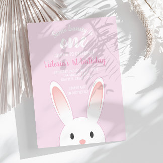 Niedliches Pink, etwas Sonne ist ein Geburtstag Einladung