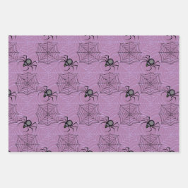 Niedliches PInk Lila Katzenspinne Papier Set- 3