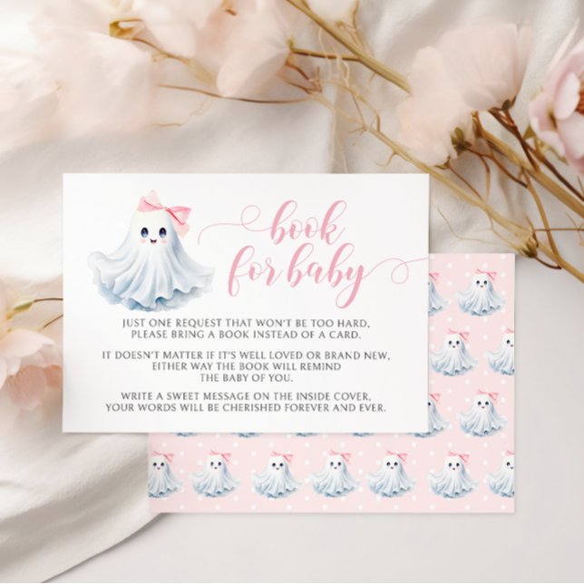 Niedliches Pink Little Boo Book for Baby Girl Dusc RSVP Karte (Von Creator hochgeladen)