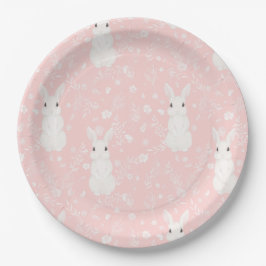 Niedliches Pink-Mädchen Pappteller