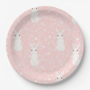 Niedliches Pink-Mädchen Pappteller