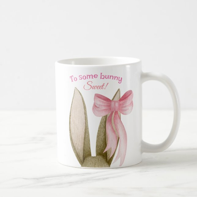 Niedliches Pink mit sonniger Ostersonne Kaffeetasse (Rechts)
