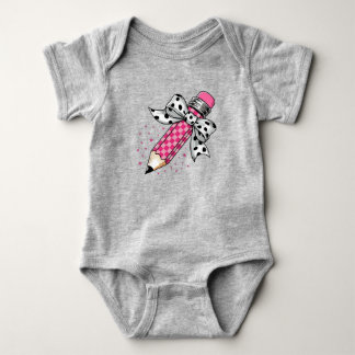 Niedliches Pink Pencil Baby Outfit Strampler