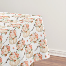 Niedliches Pink-Pink-Creme-Pumpkins Herbstthema Tischdecke