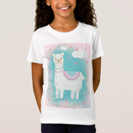 Niedliches Pink und Minzahllama T-Shirt