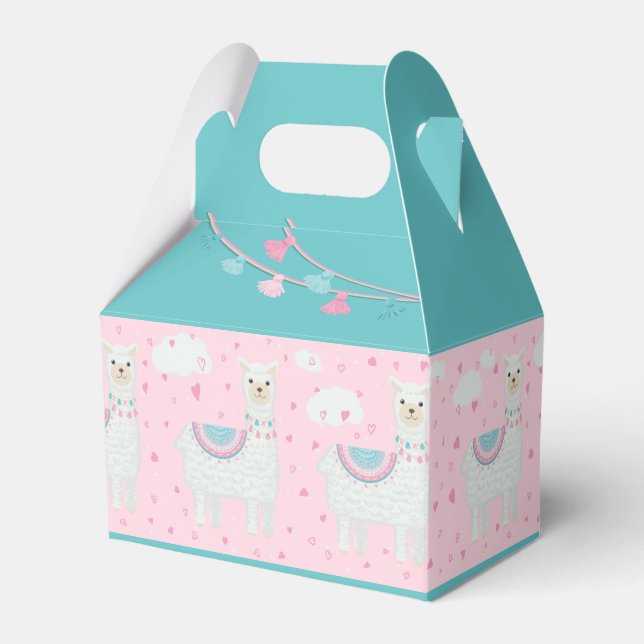 Niedliches Pink- und Minzlammuster Geschenkschachtel (Vorderseite)