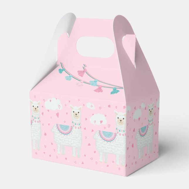 Niedliches Pink- und Minzlammuster Geschenkschachtel (Vorderseite)