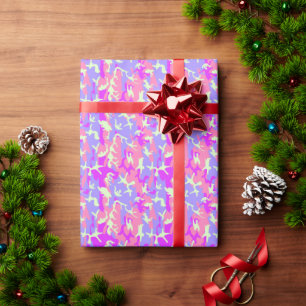 Niedliches pinkfarbiges digitales Tarnmuster Geschenkpapier