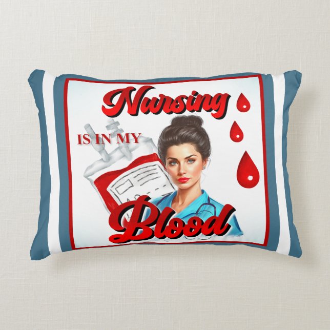 Niedliches Pinup_ Nahrung in meinem Blut Dekokissen (Vorderseite)