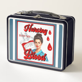 Niedliches Pinup_ Nahrung in meinem Blut Metall Brotdose