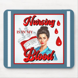 Niedliches Pinup_ Nahrung in meinem Blut Mousepad