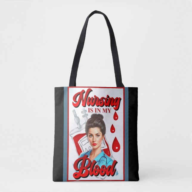 Niedliches Pinup_ Nahrung in meinem Blut Tasche (Vorderseite)