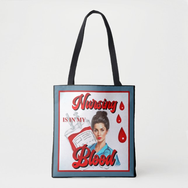 Niedliches Pinup_ Nahrung in meinem Blut Tasche (Vorderseite)