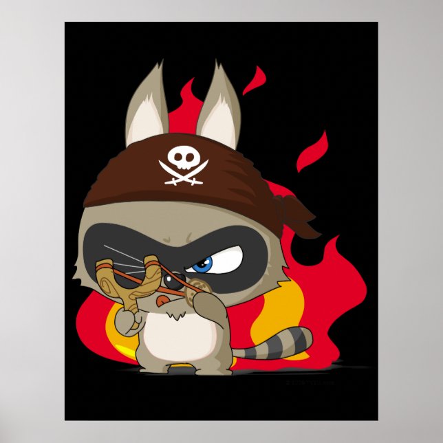 Niedliches Pirat-Cartoon-Plakat Poster (Vorne)