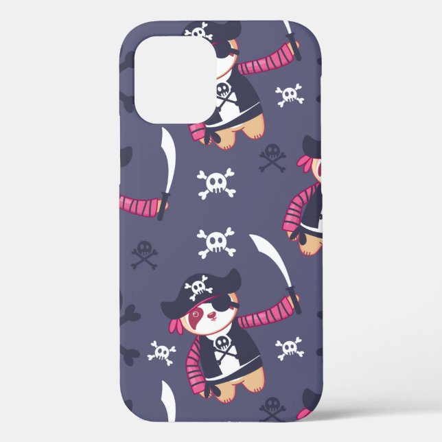 Niedliches Pirate Panda Bear Pattern Case-Mate iPhone Hülle (Rückseite)