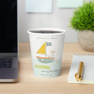 Niedliches Piratenschiff jedes Lebensalter Pappbecher