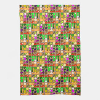 Niedliches Pixel-Kunst-Frucht-u. Küchentuch