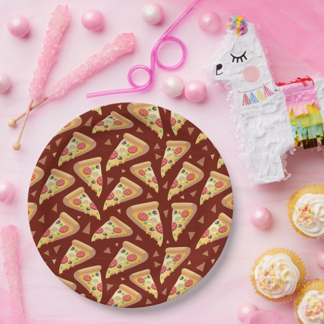 niedliches Pizza-Party mit Fliesen Pappteller (Party)