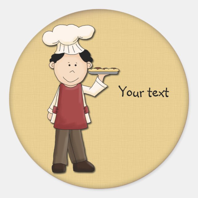Niedliches Pizzadesign Runder Aufkleber (Vorderseite)