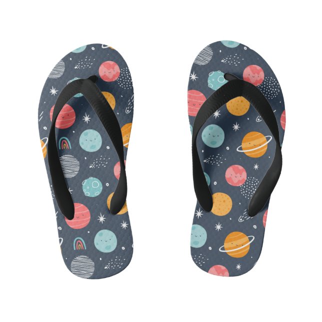 Niedliches Planetenmuster Kinderbadesandalen (Fußbett)