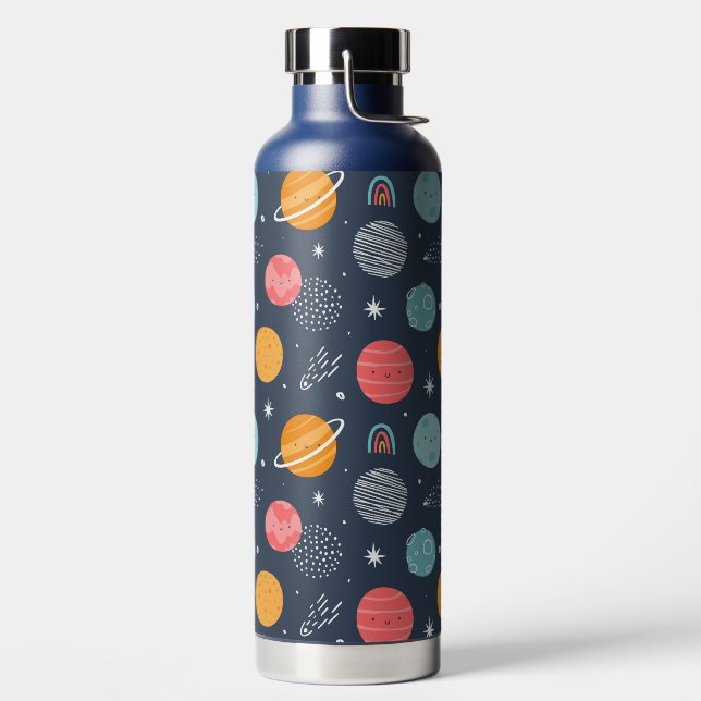 Niedliches Planetenmuster Trinkflasche (links)