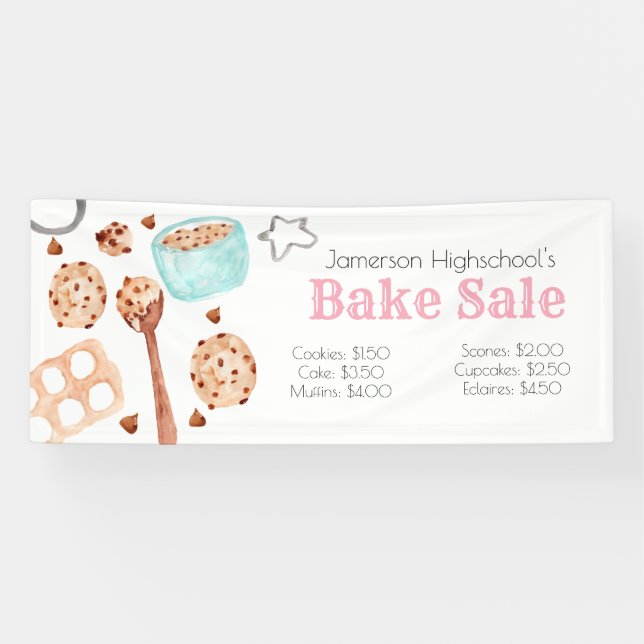 Niedliches Plätzchen-Backbäckerei Banner (Horizontal)