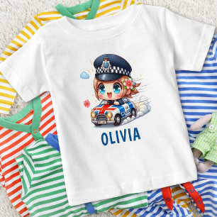 Niedliches Polizeiauto Baby T-shirt