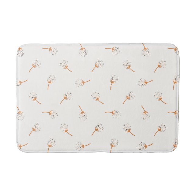 Niedliches Polka Dot Blume Muster Badematte (Vorderseite)