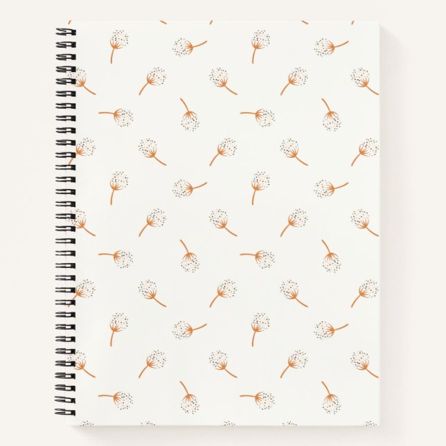 Niedliches Polka Dot Blume Muster Notizbuch (Vorderseite)