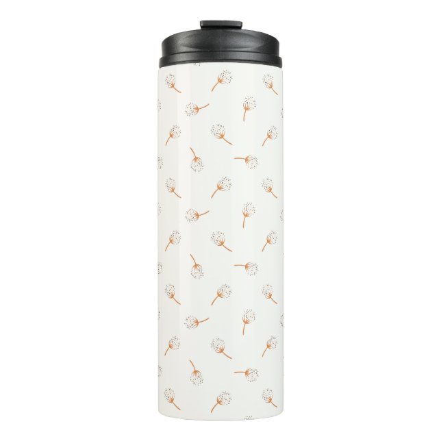 Niedliches Polka Dot Blume Muster Thermosbecher (Vorderseite)