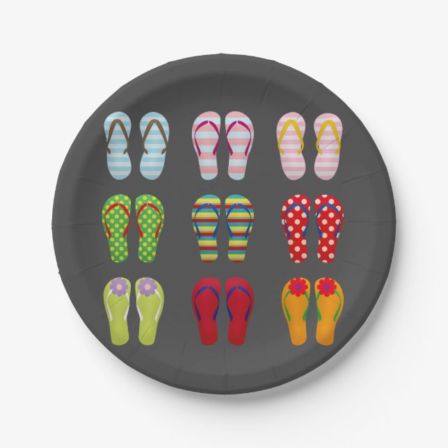 Niedliches Polka-Dots-Regenbogenmädchen-Party Pappteller (Vorderseite)