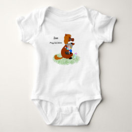 Niedliches Pony mit Baby - niedlich Baby Strampler
