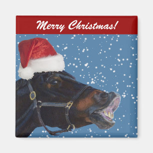Niedliches Pony-Weihnachten Magnet