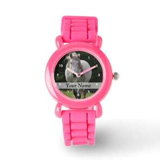 Niedliches Ponyfoto Armbanduhr