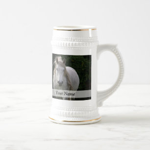 Niedliches Ponyfoto Bierglas