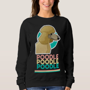 Niedliches Poodle-Design Sweatshirt