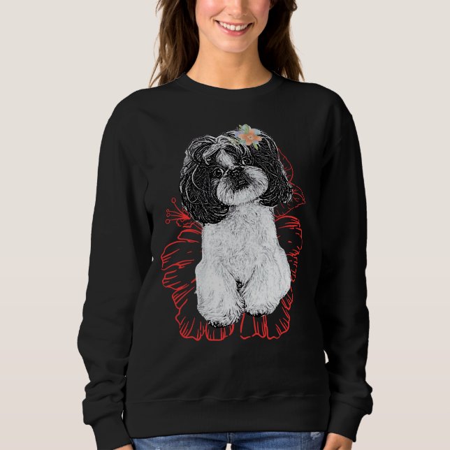 Niedliches Poodle essenziell Sweatshirt (Vorderseite)