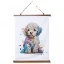 Niedliches Poodle Welpe Wasserfarbe Kunst