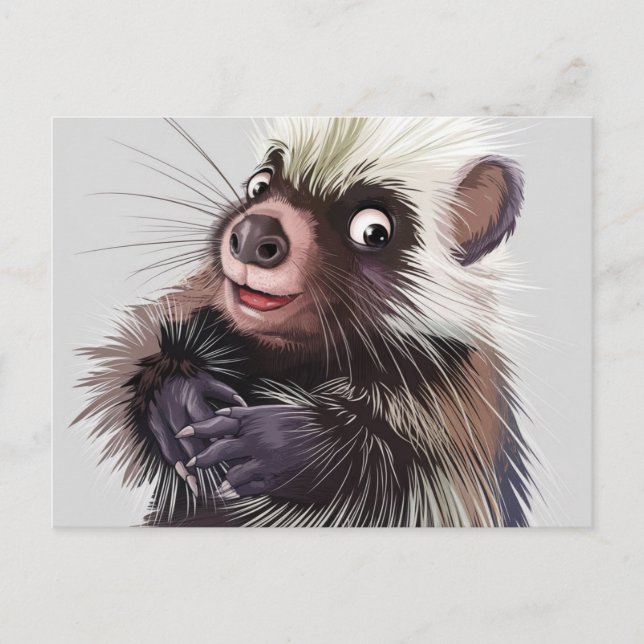 Niedliches Porcupine Postkarte (Vorderseite)