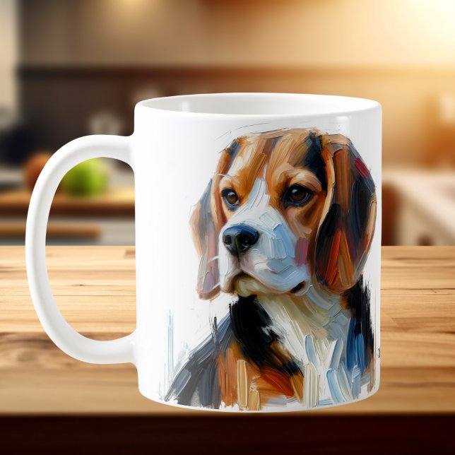 Niedliches Portrait des Beagle Kaffeetasse ( Beagle on A Mug)