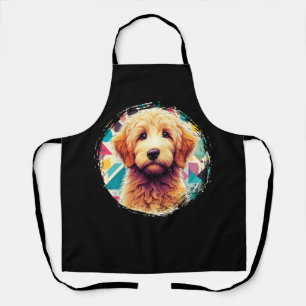 Niedliches Portrait Goldendoodle Dog on Golden Doo Schürze