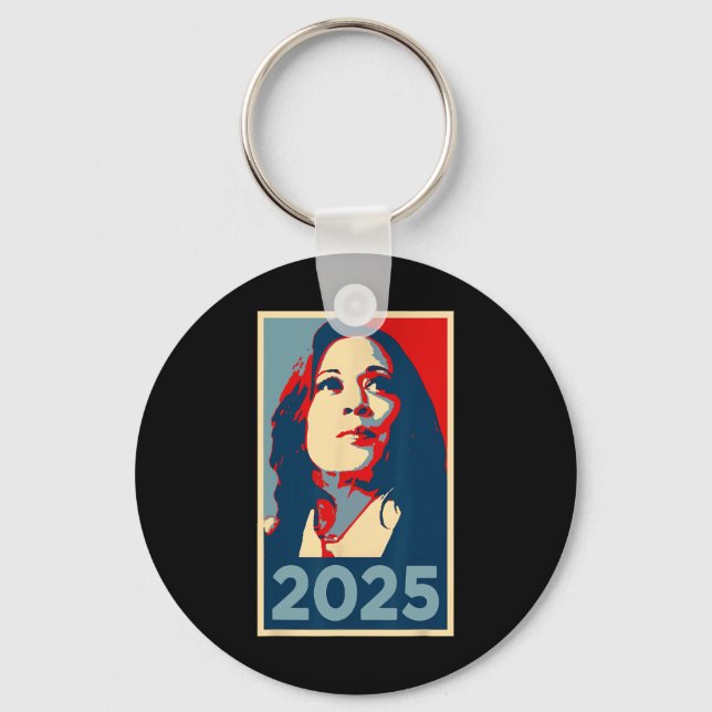 Niedliches Poster 2025 Einweihung von Kamala Harri Schlüsselanhänger (Vorderseite)