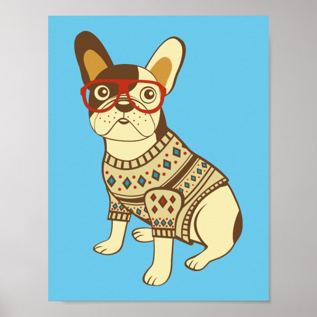 Niedliches Poster | Niedliches Hundepuster | Hund (Vorne)