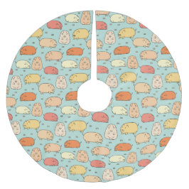 Niedliches Prägemuster Polyester Weihnachtsbaumdecke