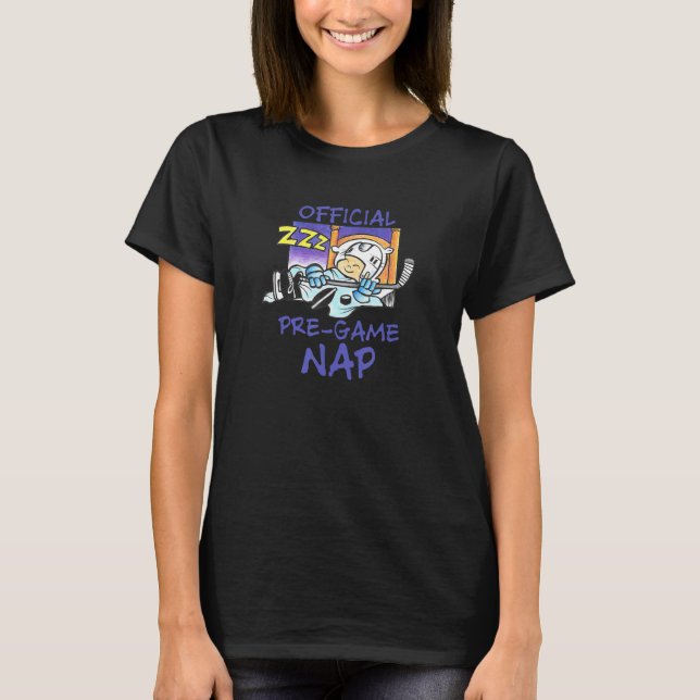 Niedliches Pre-Game Sleep Hockey Nickerchen Jugend T-Shirt (Vorderseite)