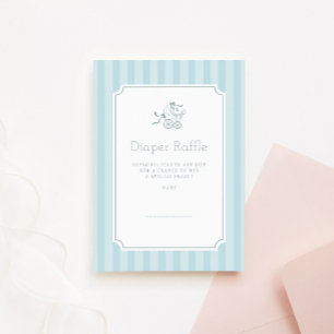 Niedliches Preppy Baby Stroll Diaper Raffel Dankeskarte