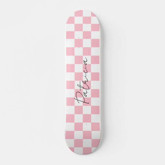 Niedliches Prüfplatinenmuster rosa Skateboard (Vorne)