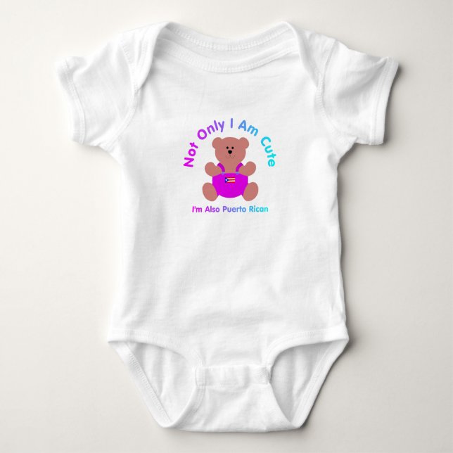 "Niedliches puertorikanisches" Baby Baby Strampler (Vorderseite)