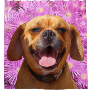 Niedliches Puggle Duschvorhang