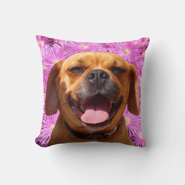 Niedliches Puggle Kissen (Vorderseite)